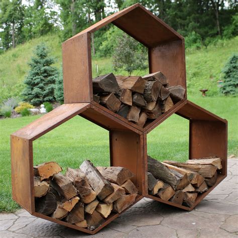 cool metal wood racks for house|wooden log storage rack.